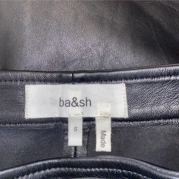ba&sh Black Leather Skirt size S - Picture 3 of 4